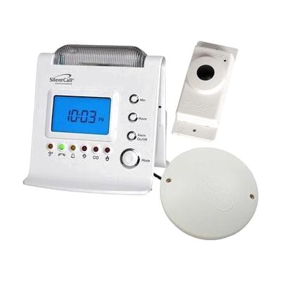 Silent Call Signature Series Wireless Doorbell Kit with Sidekick II Strobe Clock Receiver + Shaker
