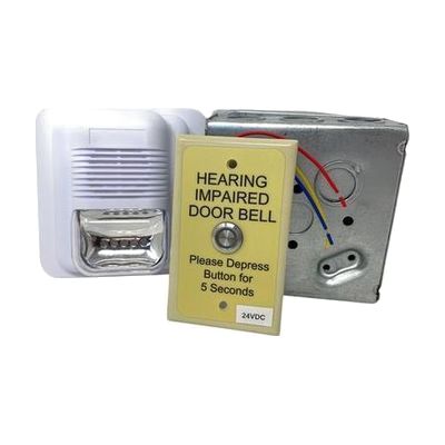 Hard-Wired 24VDC Audio + Visual Doorbell System Kit