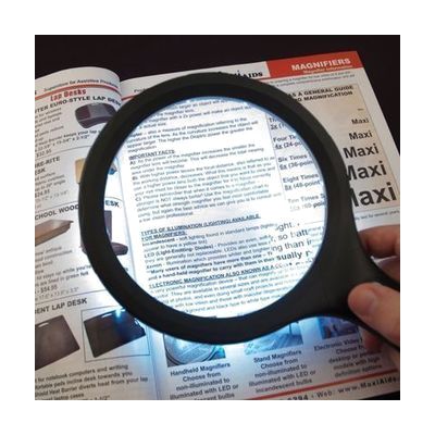Jumbo Dual Power LED Magnifier- 1.8x + 5x