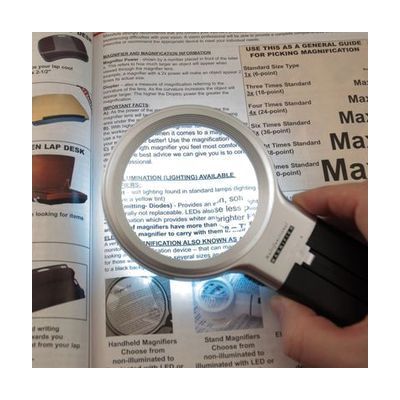 Multifunction Handheld+Hands-Free Dual Power LED Magnifier - 3x + 4.5x