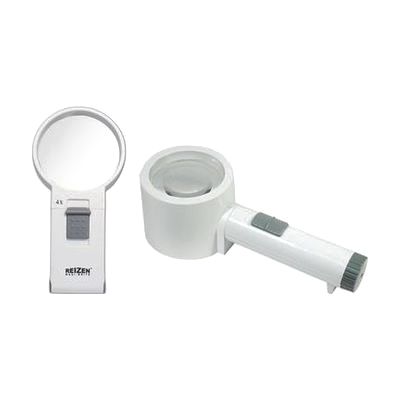 Reizen 4x Handheld and Stand LED Illuminated Magnifier Combo Kit