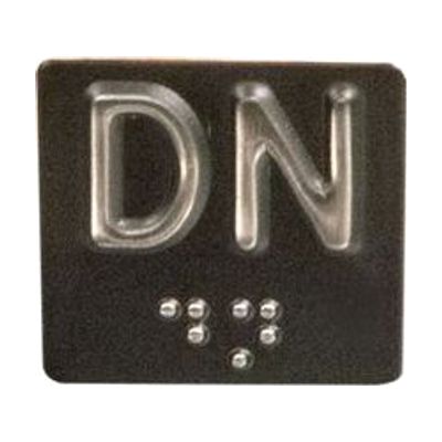 Braille Elevator Plate- Down