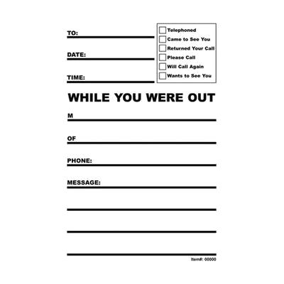 Bold Print While You Were Out Notes- 3 Pads of 50