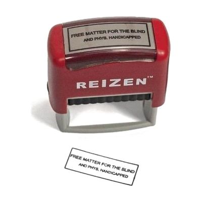 Reizen -Free Matter For The Blind- Self-Inking Stamp
