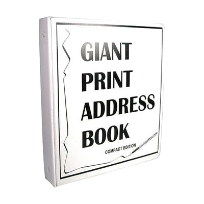 Compact Edition Giant Print Address Book for Low Vision