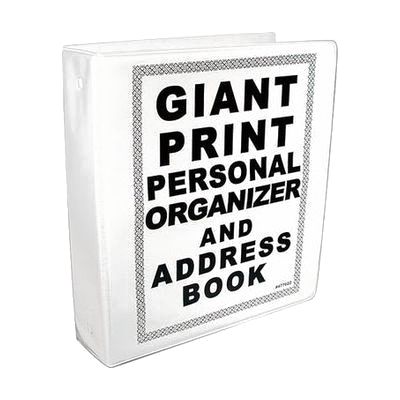 Giant Print Personal Organizer and Address Book