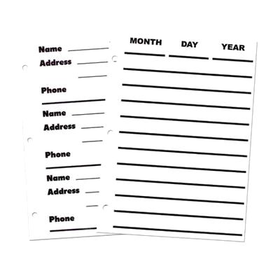 Refill pages for Giant Print Organizer- 50 Sheets