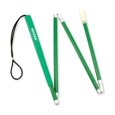 Reizen 4-section Aluminum Folding Green Cane with Green Grip- 46-in.