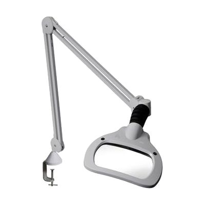 WAVE LED Magnifier- 45in Arm- 3.5D 1.88x- Clamp- Grey