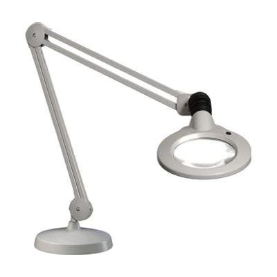 KFM LED Magnifier- 30in Arm- 5.0D 2.25x- Base- Grey