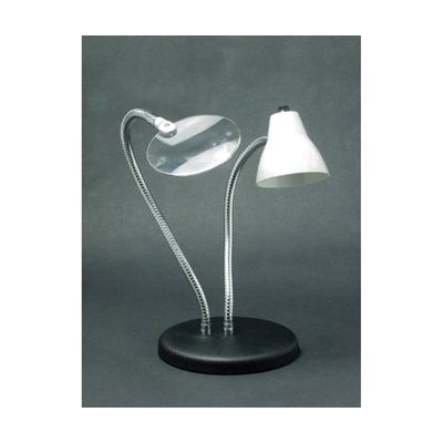 2-Arm Combination Table Lamp and 2x Magnifier
