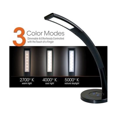 OttLite Cobra LED Desk Lamp with USB- Black
