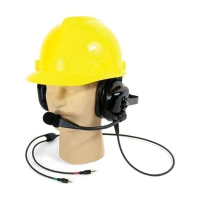 Dual Muff Hard Hat Headset with Microphone