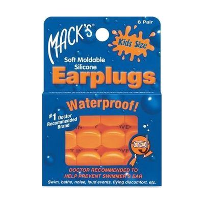Macks Pillow Soft Earplugs- Kids Size- 6 Pairs