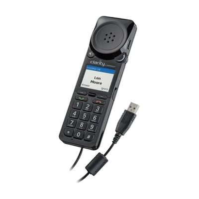 Clarity P-340-M Amplified UC Corded USB Handset Optimized for MS Lync