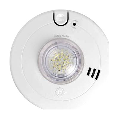 BRK Hardwired Photoelectric Smoke Alarm LED Strobe Combo