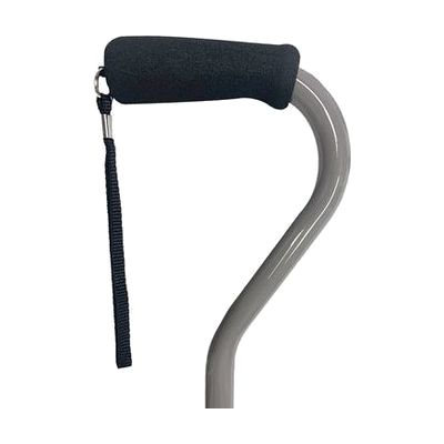 Bariatric Cane with Foam Handle, Silver