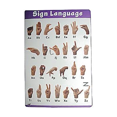 Sign Language Poster 21X30
