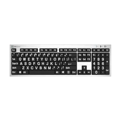 LargePrint White on Black - PC Slimline Keyboard