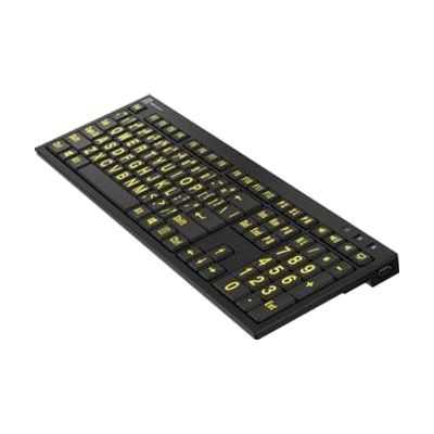 LargePrint Yellow on Black - PC Nero Slimline Keyboard