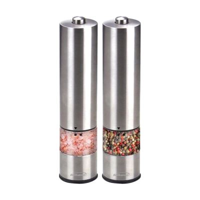 Electric Blue LED Salt and Pepper Adjustable Ceramic Grinders