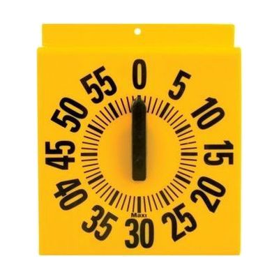Ergonomic Long Ring Low Vision Timer- Yellow Dial