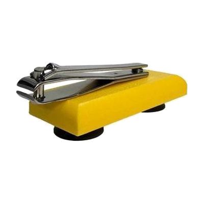 Large Fingernail-Toenail Clipper with Suction Cup Base Yellow