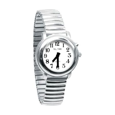 Ladies One Button Talking Watch- Chrome Expansion