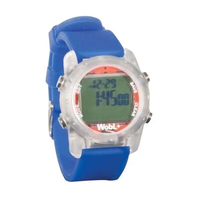 WobL+ 9-Alarm Vibrating Waterproof Reminder Watch- Blue