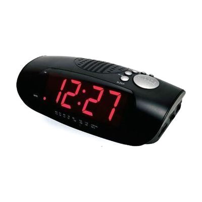 Big .9-inch Number Red LED AM and FM Clock Radio