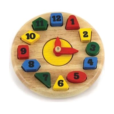 Round Tactile Wooden Clock