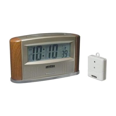 Reizen Atomic Talking Clock with Indoor-Outdoor Thermometer