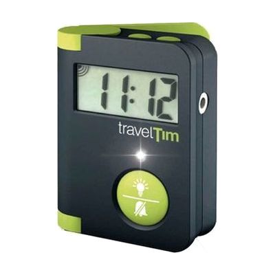 TravelTim Portable Alarm Clock Black-Green