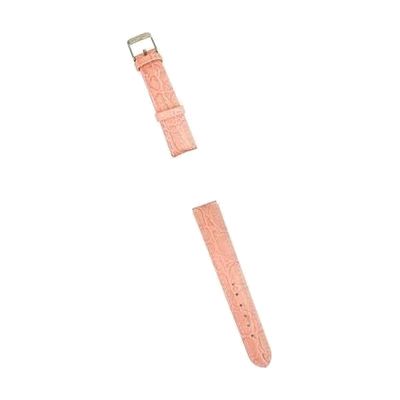Pink Leather Band for Ladies Talking Watch- Chrome