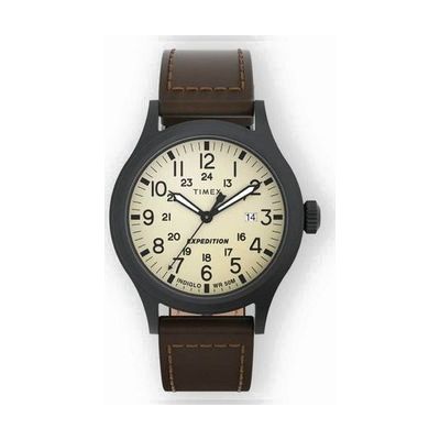 TIMEX Expedition Scout 40mm Leather Strap Watch