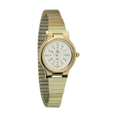 Ladies Gold-Tone President Quartz Braille Watch with Gold-Tone Expansion Band
