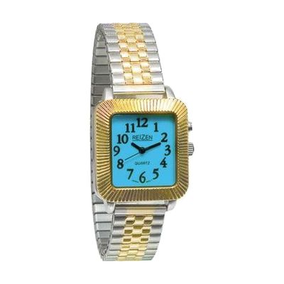 Reizen Unisex Glow-in-the-Dark Watch - Square Face with Expansion Band