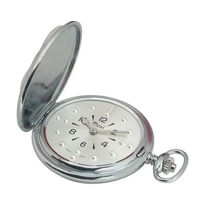 Mens Chrome Quartz Pocket Braille Watch