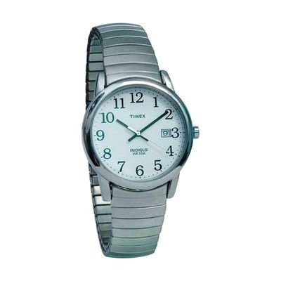 Timex Indiglo Watch Mens Chrome with Expansion Band
