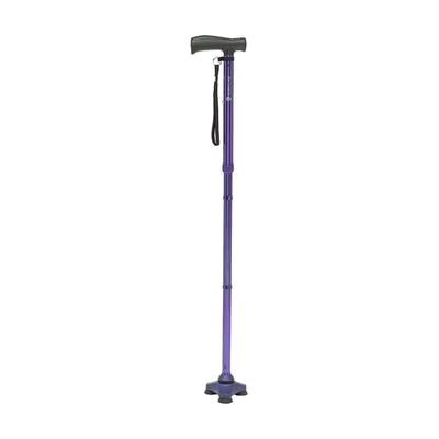 HurryCane Freedom Edition Folding Standing All Terrain Cane- Purple