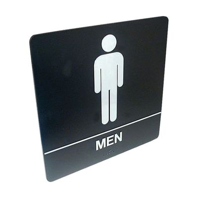 Tactile Braille Signs - Men; Bathroom