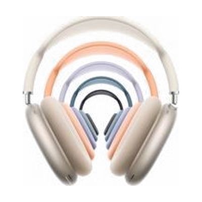Silver over-ear headphones with a curved aluminum headband, memory foam ear cups, and a digital crown control on the right ea