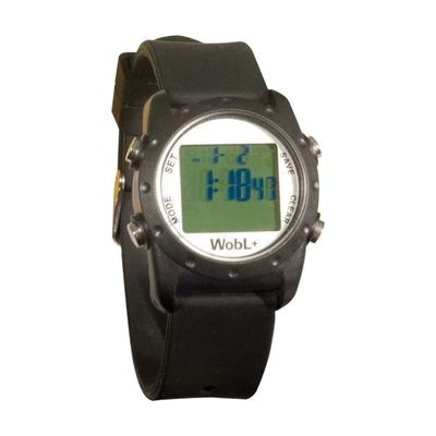 WobL+ 9-Alarm Vibrating Waterproof Reminder Watch- Black