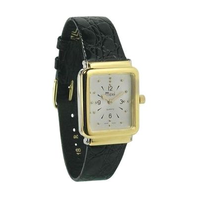 Unisex Bi-Color Quartz Braille Watch with Leather Band