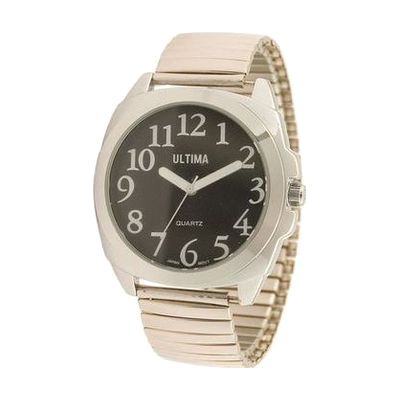 Ultima Low Vision Watch- Black Dial- Expansion Band- Unisex