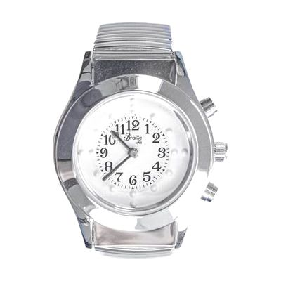 Braille TelTalk TALKING ladies chrome watch
