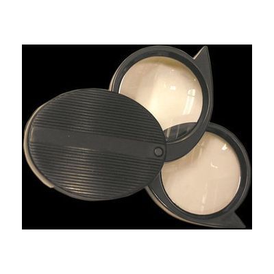 Image: 3X and 4X fold out pocket magnifier