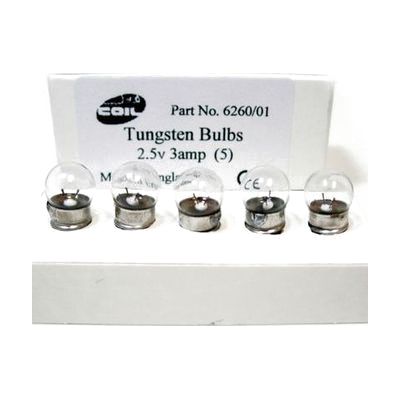 COIL Tungsten Bulbs 2.5V 3 AMPS (Pack of 5)