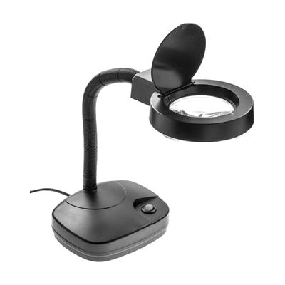 Black 3.5X Magnifier Lamp