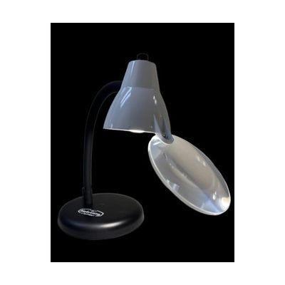Big eye desk lamp, attached lens